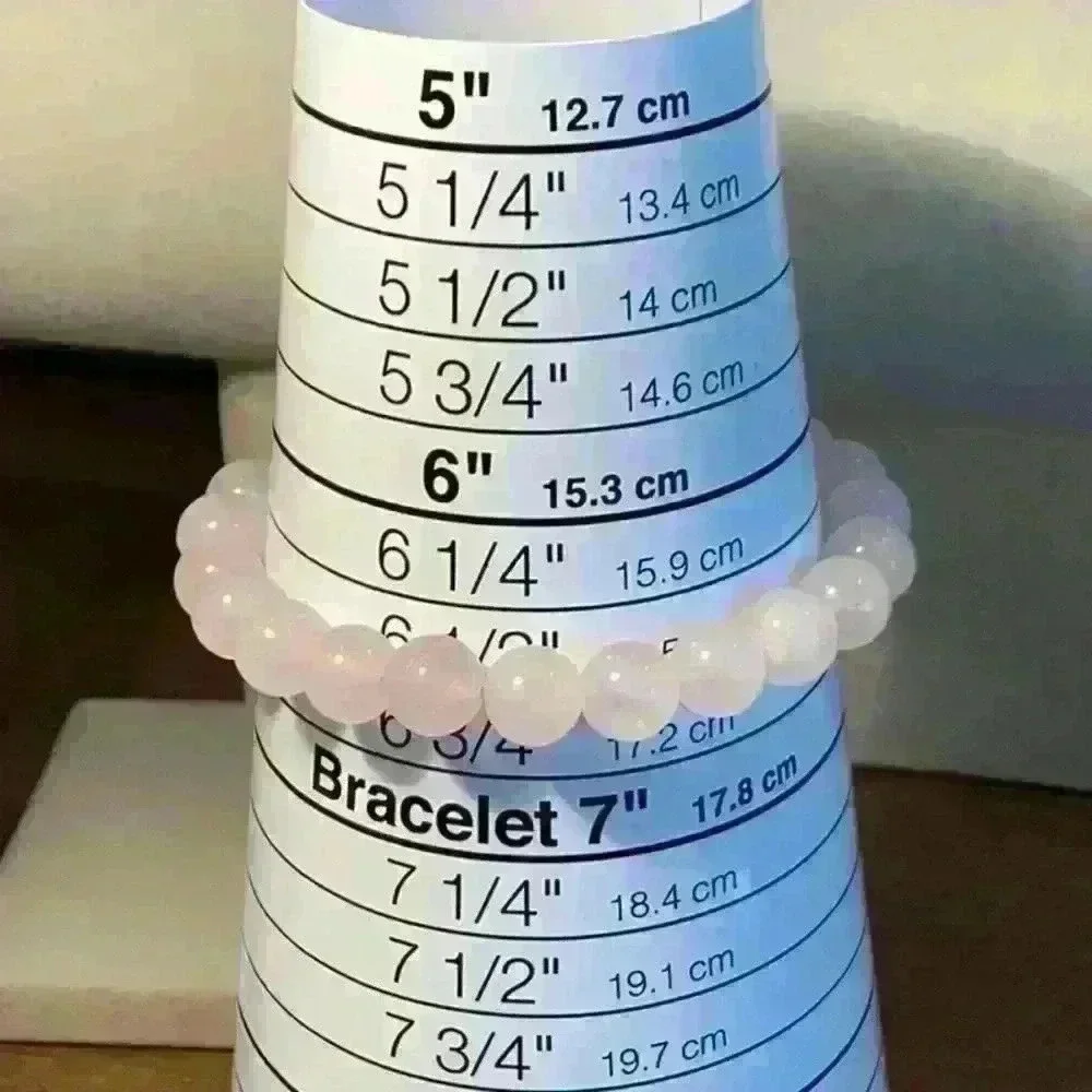 Rose Quartz Stone Pink Stretch Bracelet - Picture 4 of 5